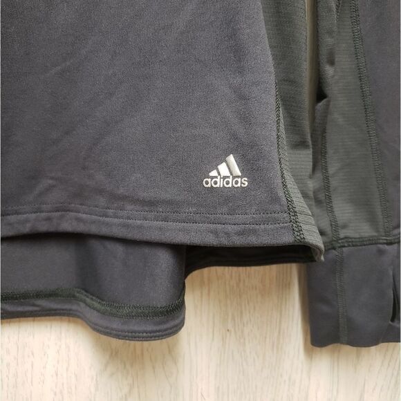 Adidas Climalite Grey Half Zip Athletic Jacket M - Picture 6 of 10